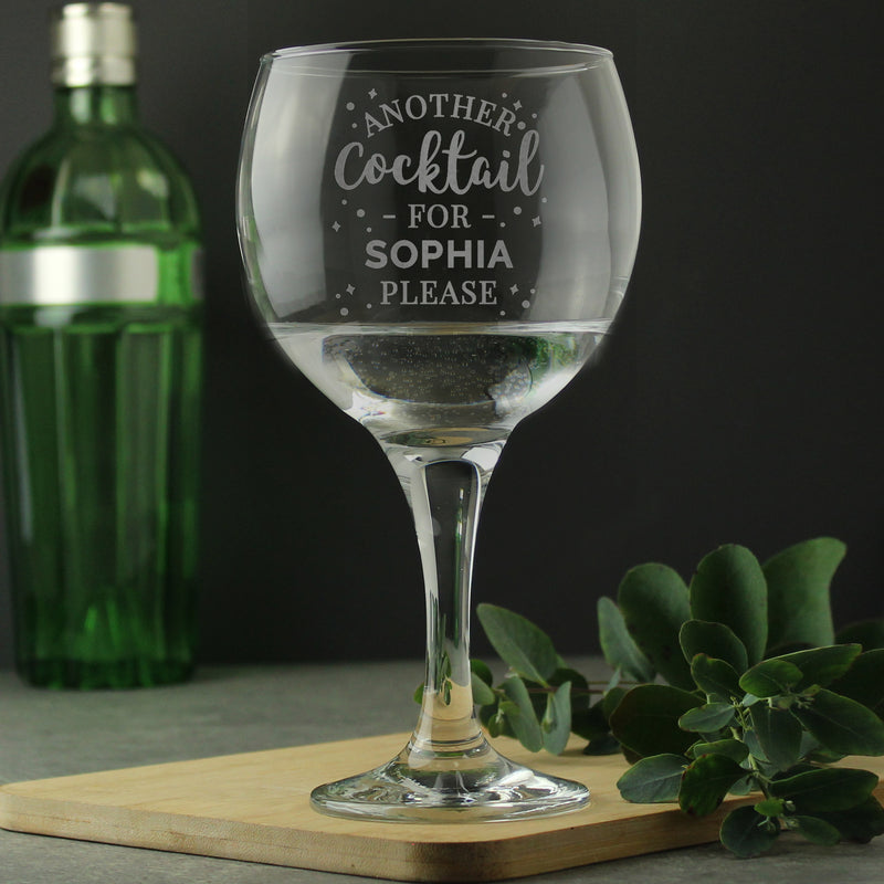 Personalised Another Cocktail Balloon Glass Glasses & Barware Everything Personal