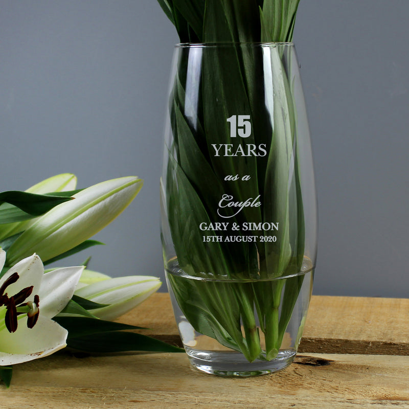 Personalised Anniversary Bullet Vase Vases Everything Personal