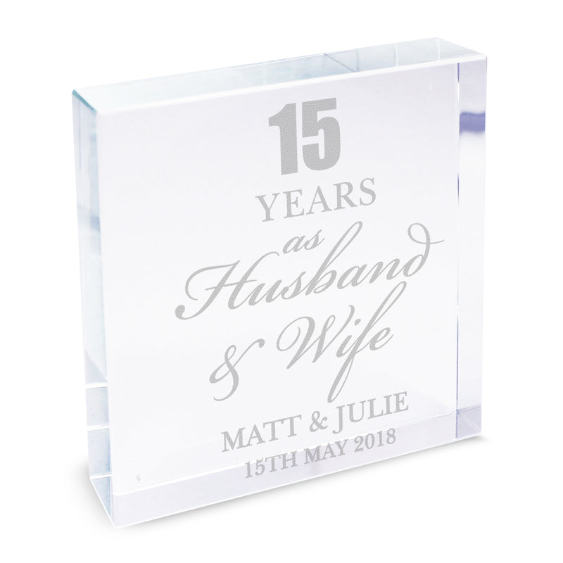 Personalised Anniversary Large Crystal Token Ornaments Everything Personal