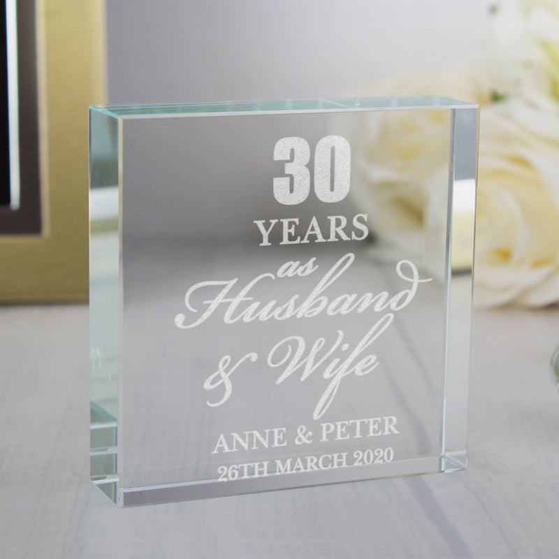 Personalised Anniversary Large Crystal Token Ornaments Everything Personal