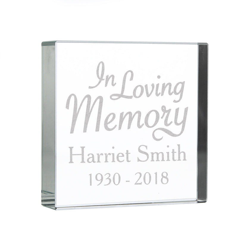 Personalised ""In Loving Memory"" Large Crystal Token Ornaments Everything Personal