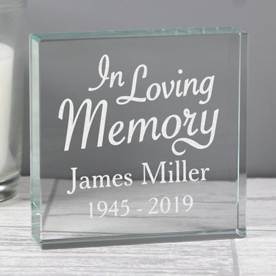 Personalised ""In Loving Memory"" Large Crystal Token Ornaments Everything Personal