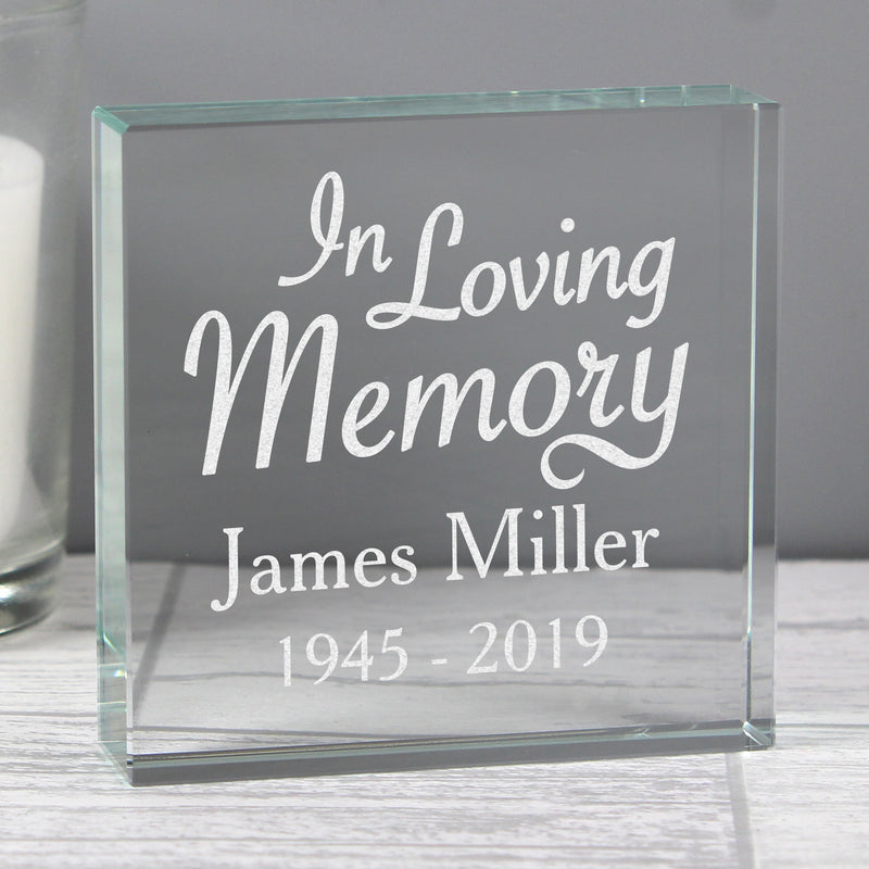 Personalised ""In Loving Memory"" Large Crystal Token Ornaments Everything Personal