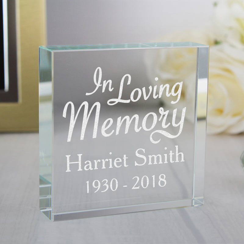 Personalised ""In Loving Memory"" Large Crystal Token Ornaments Everything Personal