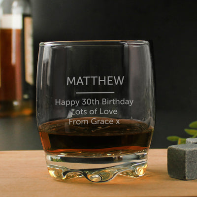 Personalised Free Text Tumbler Glasses & Barware Everything Personal