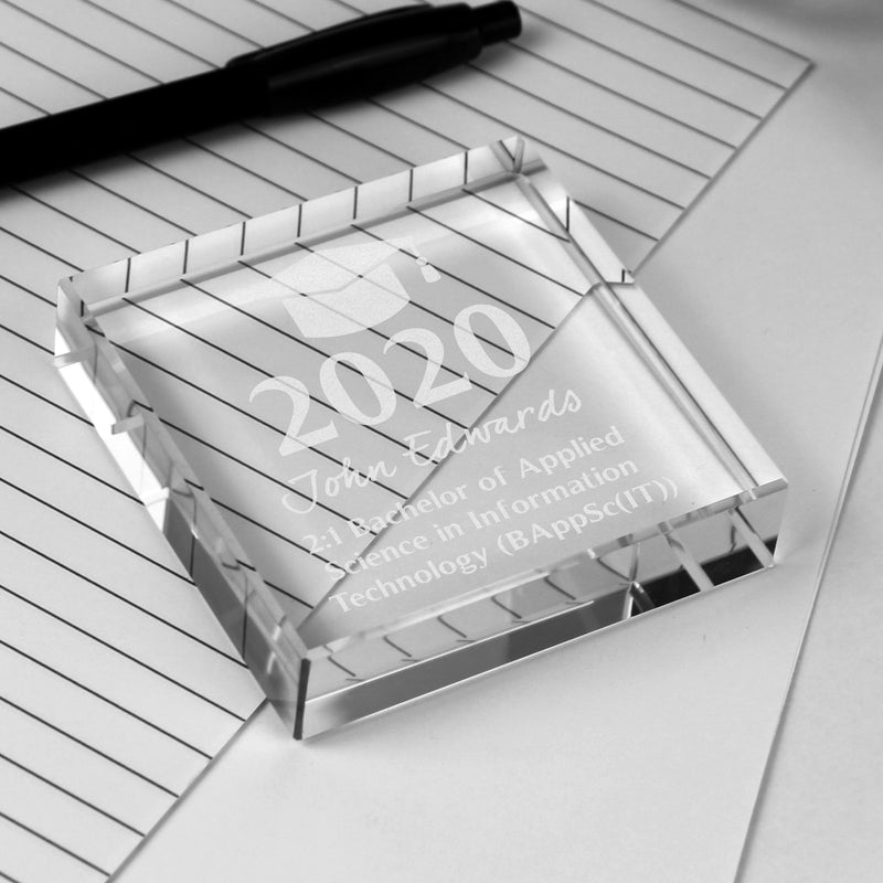 Personalised Graduation Large Crystal Token Ornaments Everything Personal