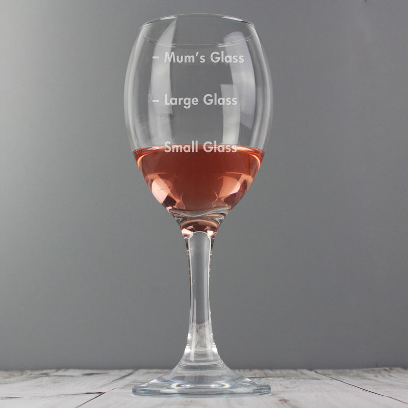 Personalised Measures Wine Glass Glasses & Barware Everything Personal