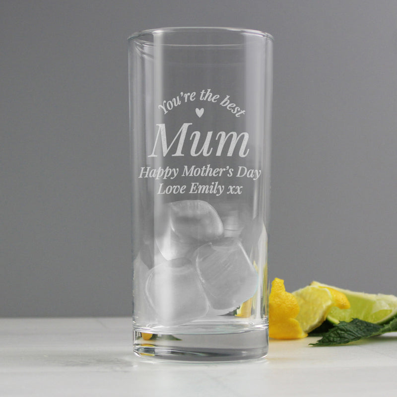 Personalised You Are The Best Hi Ball Glass Glasses & Barware Everything Personal