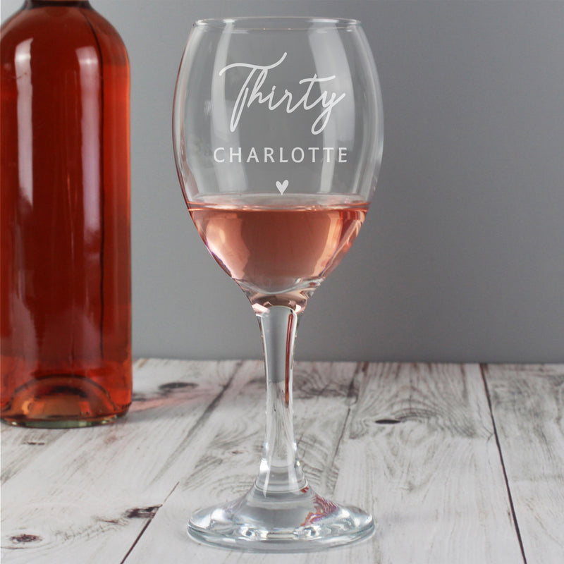 Personalised Big Age Wine Glass Glasses & Barware Everything Personal