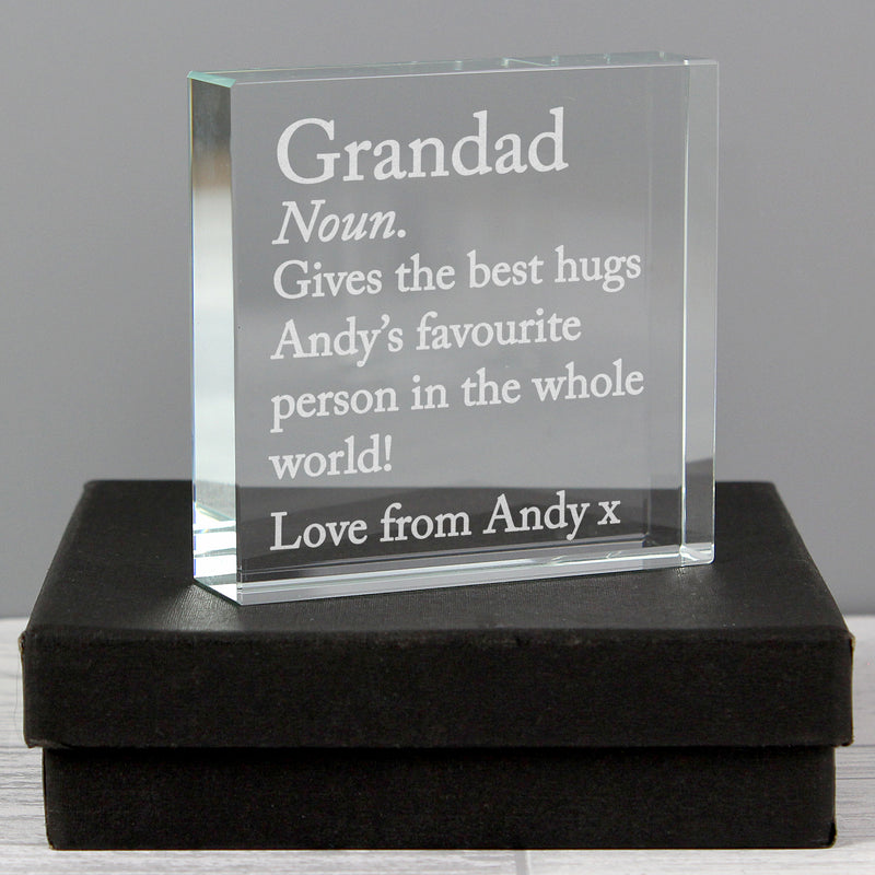 Personalised Dictionary Definition Large Crystal Token Keepsakes Everything Personal