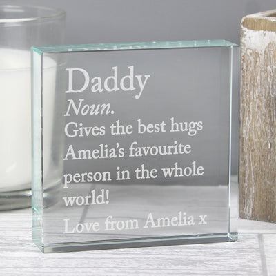 Personalised Dictionary Definition Large Crystal Token Keepsakes Everything Personal
