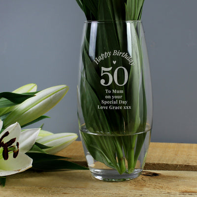 Personalised Happy Birthday Bullet Vase Vases Everything Personal