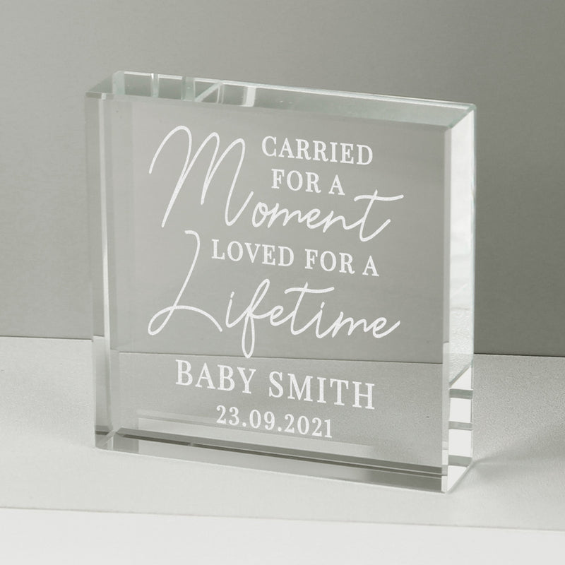 Personalised Carried for a Moment Large Crystal Token Ornaments Everything Personal