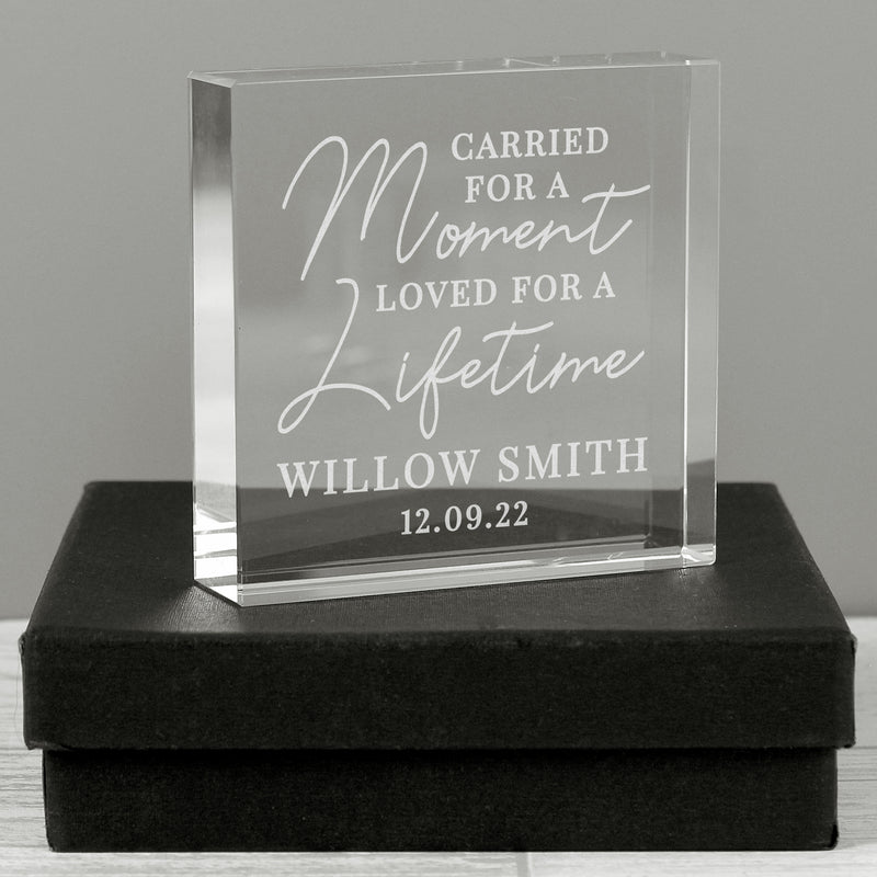 Personalised Carried for a Moment Large Crystal Token Ornaments Everything Personal