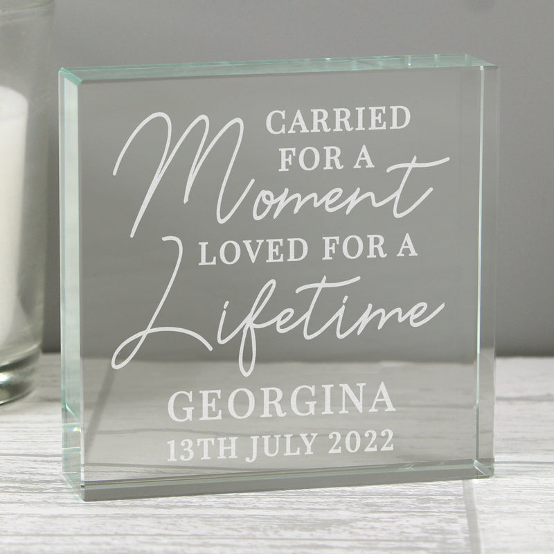 Personalised Carried for a Moment Large Crystal Token Ornaments Everything Personal