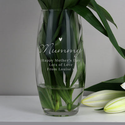 Personalised Love Heart Bullet Vase Vases Everything Personal