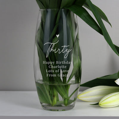 Personalised Big Age Bullet Vase Vases Everything Personal