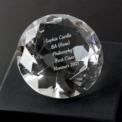 Personalised Diamond Paperweight Ornaments Everything Personal