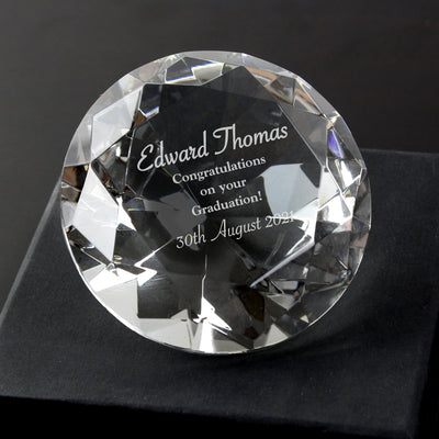 Personalised Occasion Diamond Paperweight Ornaments Everything Personal