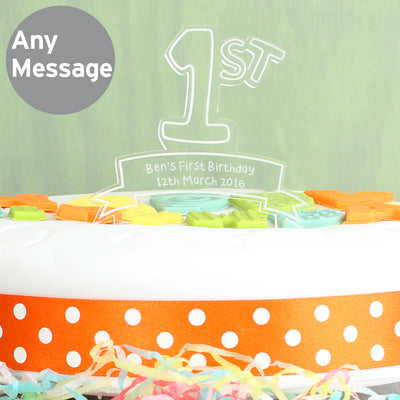 Personalised Acrylic '1st' Celebration Cake Topper Kitchen, Baking & Dining Gifts Everything Personal