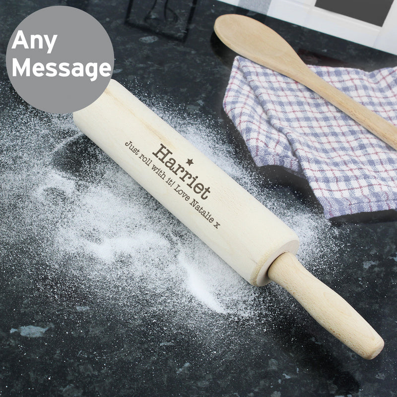 Personalised Baker Rolling Pin Kitchen, Baking & Dining Gifts Everything Personal