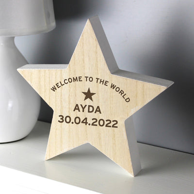 Personalised Rustic Wooden Star Decoration Christmas Decorations Everything Personal