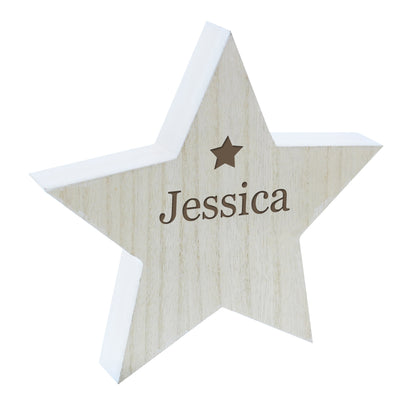 Personalised Rustic Wooden Star Decoration Ornaments Everything Personal