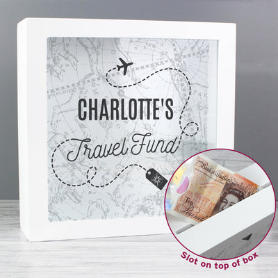 Personalised Travel Fund Box Trinket, Jewellery & Keepsake Boxes Everything Personal