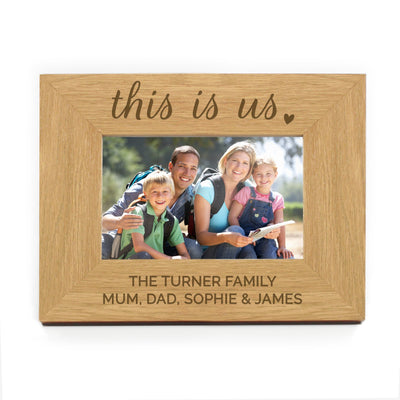 Personalised 'This Is Us' 4x6 Landscape Wooden Photo Frame Photo Frames, Albums and Guestbooks Everything Personal