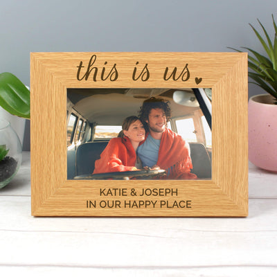 Personalised 'This Is Us' 4x6 Landscape Wooden Photo Frame Photo Frames, Albums and Guestbooks Everything Personal