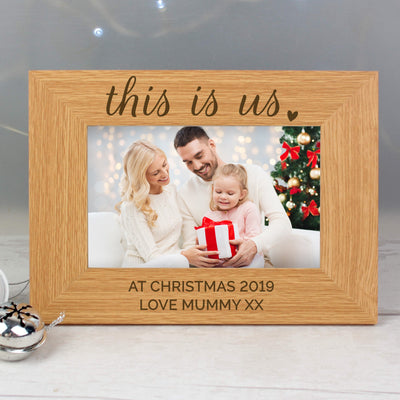 Personalised 'This Is Us' 4x6 Landscape Wooden Photo Frame Photo Frames, Albums and Guestbooks Everything Personal