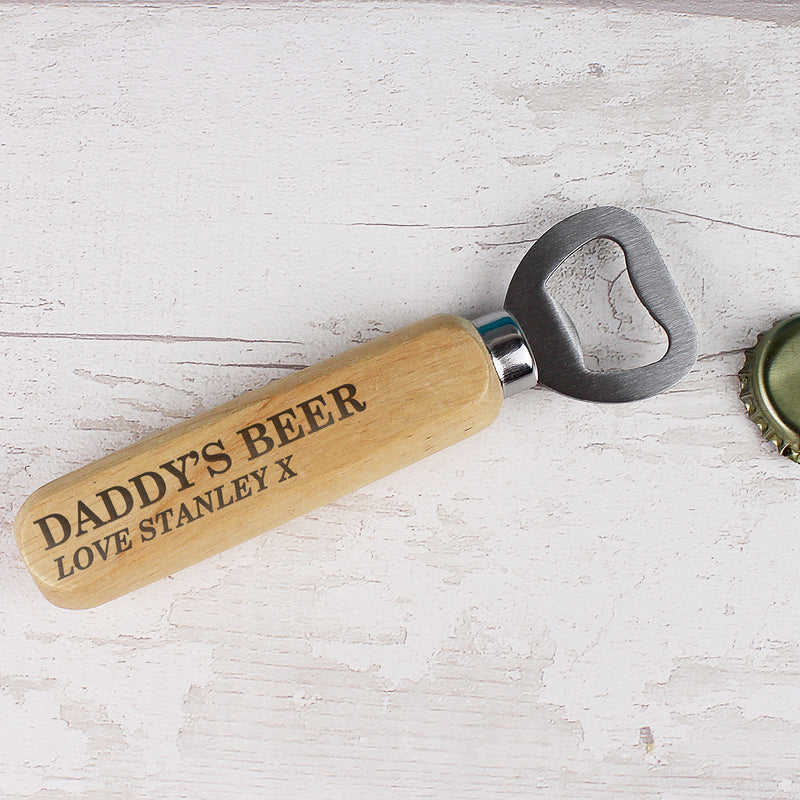 Personalised Wooden Bottle Opener Wooden Everything Personal