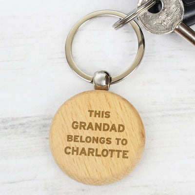 Personalised This...Belongs To Wooden Keyring Keepsakes Everything Personal