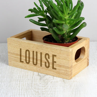 Personalised Mini Wooden Crate Wooden Everything Personal