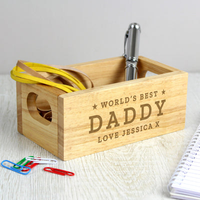 Personalised Worlds Best Mini Wooden Crate Storage Everything Personal