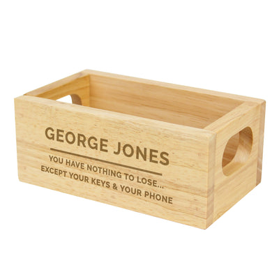 Personalised Mini Wooden Crate Wooden Everything Personal