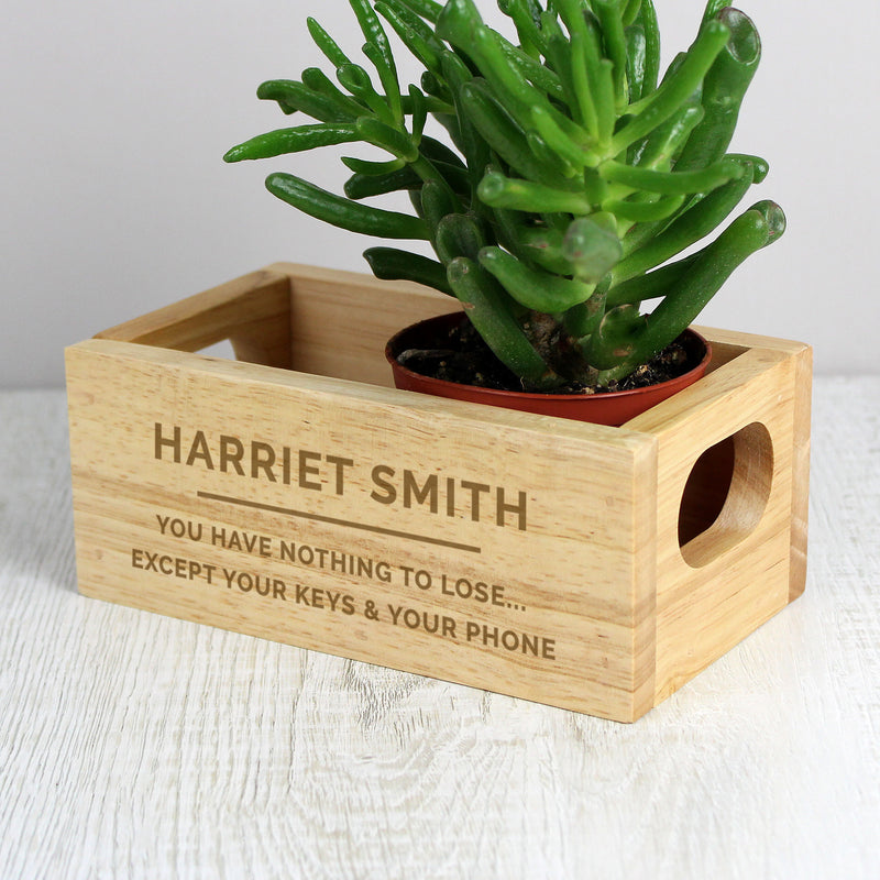 Personalised Mini Wooden Crate Wooden Everything Personal