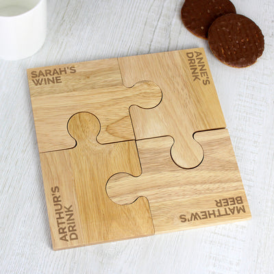 Personalised Free Text Jigsaw Coasters Everything Personal