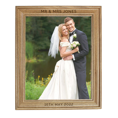 Personalised 8x10 Wooden Frame Photo Frames, Albums and Guestbooks Everything Personal