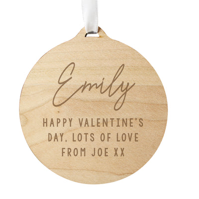 Personalised Round Wooden Decoration Christmas Decorations Everything Personal