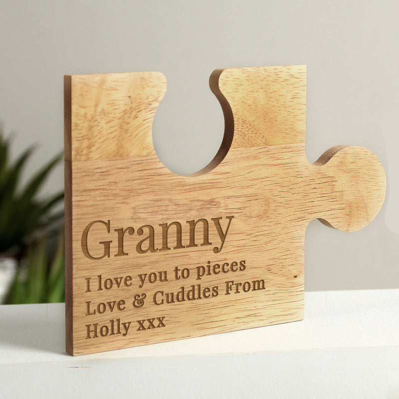 Personalised Jigsaw Piece Coaster Wooden Everything Personal
