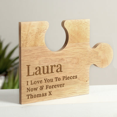 Personalised Jigsaw Piece Coaster Wooden Everything Personal