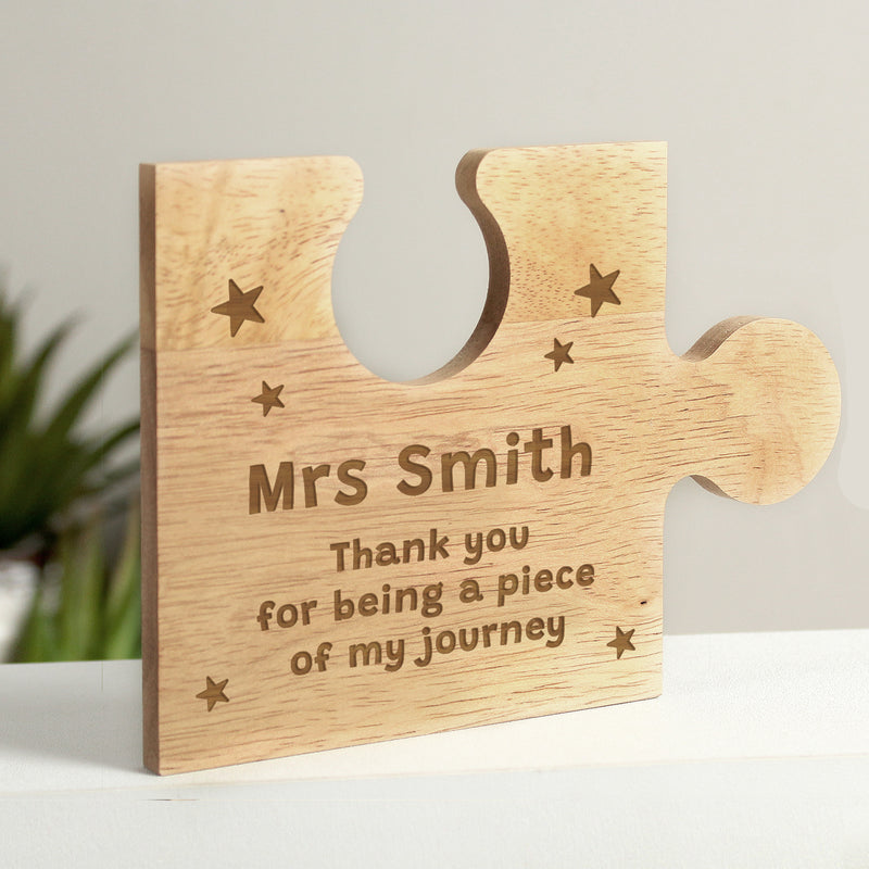 Personalised Star Design Jigsaw Piece Wooden Everything Personal