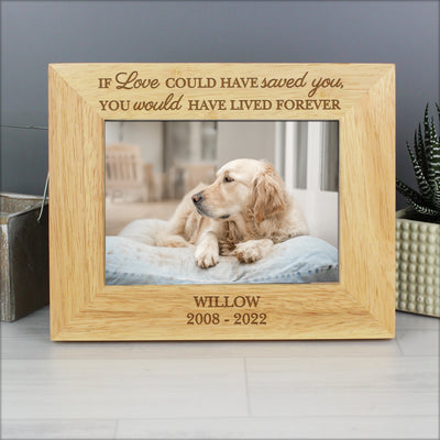 Personalised Pet Memorial 5x7 Photo Frame Wooden Everything Personal