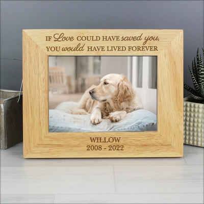Personalised Pet Memorial 6x4 Photo Frame Wooden Everything Personal