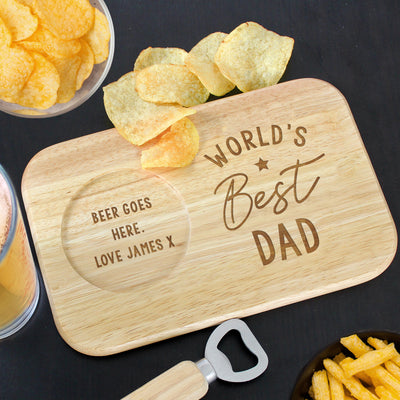 Personalised World's Best Wooden Coaster Tray Wooden Everything Personal