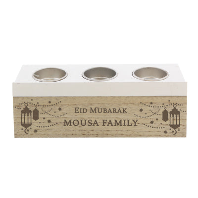 Personalised Eid and Ramadan Triple Tea Light Box Candles & Reed Diffusers Everything Personal