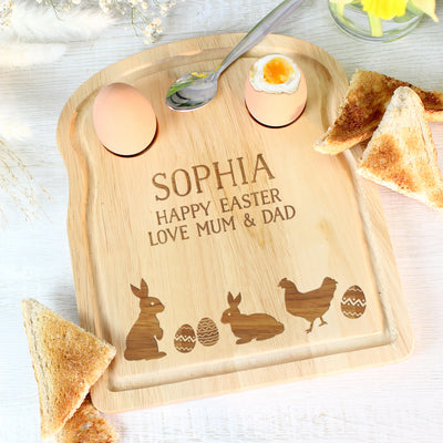 Personalised Spring Egg & Toast Board Mealtime Essentials Everything Personal