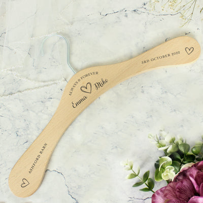 Personalised Always & Forever Wooden Hanger Wooden Everything Personal
