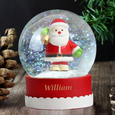 Personalised Santa Snow Globe Christmas Decorations Everything Personal